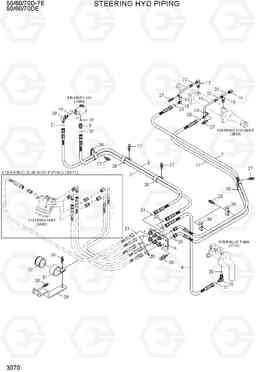 3070 STEERING HYD PIPING 50/60/70D-7E ACE, Hyundai