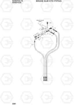 3081 BRAKE SUB HYD PIPING 50/60/70D-7E ACE, Hyundai