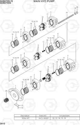 3A10 MAIN HYD PUMP 50/60/70D-7E ACE, Hyundai