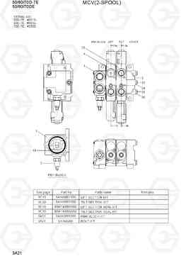 3A21 MCV (2-SPOOL, NEW) 50/60/70D-7E ACE, Hyundai