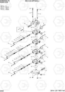 3A40 MCV (4-SPOOL, OLD) 50/60/70D-7E ACE, Hyundai