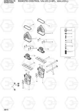 3B10 REMOTE CONTROL VALVE (2-SPL,WALVOIL) 50/60/70D-7E ACE, Hyundai