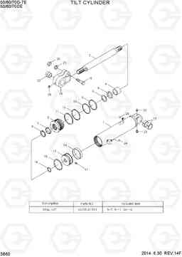 3B60 TILT CYLINDER 50/60/70D-7E ACE, Hyundai