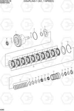 4060 COUPLING 1 (KC, 1 SPEED) 50/60/70D-7E ACE, Hyundai