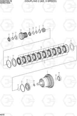 4070 COUPLING 2 (KE, 3 SPEED) 50/60/70D-7E ACE, Hyundai