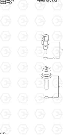 4150 TEMP SENSOR 50/60/70D-7E ACE, Hyundai