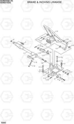 5040 BRAKE & INCHING LINKAGE 50/60/70D-7E ACE, Hyundai