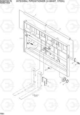 7051 INTEGRAL F/POSITIONER (V-MAST,5TON) 50/60/70D-7E ACE, Hyundai