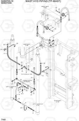 7140 MAST HYD PIPING (TF-MAST) 50/60/70D-7E ACE, Hyundai