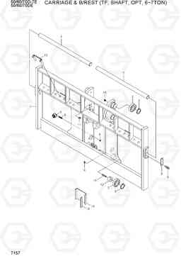 7157 CARRIAGE & B/REST (TF,SHAFT, OPT,6~7TON) 50/60/70D-7E ACE, Hyundai