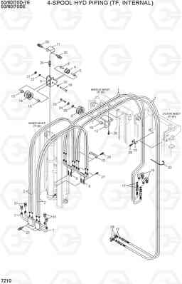 7210 4-SPOOL HYD PIPING (TF, INTERNAL) 50/60/70D-7E ACE, Hyundai