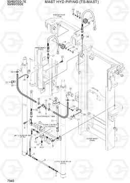 7340 MAST HYD PIPING (TS-MAST) 50/60/70D-7E ACE, Hyundai