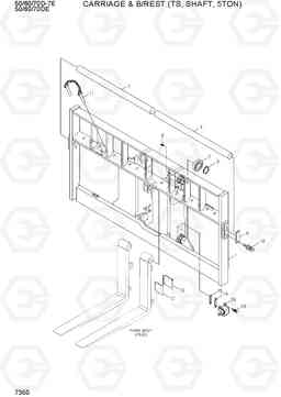 7350 CARRIAGE & B/REST (TS, SHAFT, 5TON) 50/60/70D-7E ACE, Hyundai