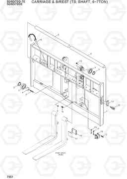 7351 CARRIAGE & B/REST (TS, SHAFT, 6~7TON) 50/60/70D-7E ACE, Hyundai