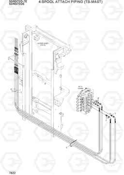 7622 4-SPOOL ATTACH PIPING (TS-MAST) 50/60/70D-7E ACE, Hyundai