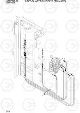 7650 5-SPOOL ATTACH PIPING (TS-MAST) 50/60/70D-7E ACE, Hyundai