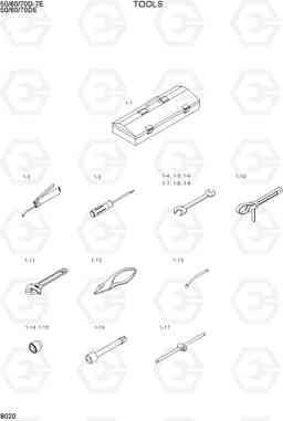 8020 TOOLS 50/60/70D-7E ACE, Hyundai