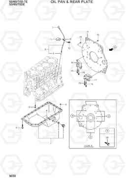 9030 OIL PAN & REAR PLATE 50/60/70D-7E ACE, Hyundai