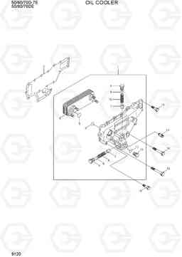 9120 OIL COOLER 50/60/70D-7E ACE, Hyundai
