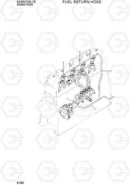 9180 FUEL RETURN HOSE 50/60/70D-7E ACE, Hyundai