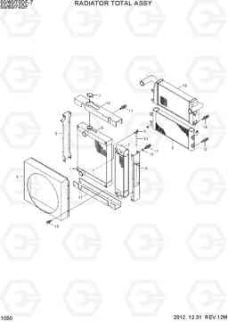 1050 RADIATOR TOTAL ASSY 50/60/70DF-7, Hyundai