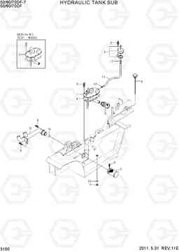 3100 HYDRAULIC OIL TANK SUB 50/60/70DF-7, Hyundai