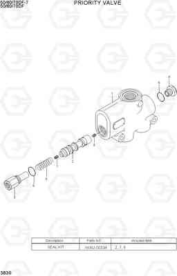 3B30 PRIORITY VALVE 50/60/70DF-7, Hyundai