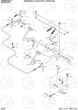 5040 BRAKE & INCHING LINKAGE 50/60/70DF-7, Hyundai