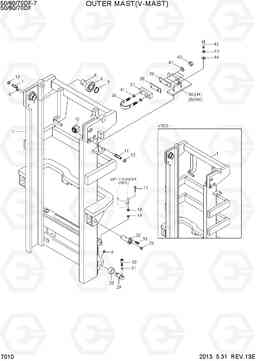 7010 OUTER MAST(V-MAST) 50/60/70DF-7, Hyundai