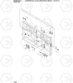 7050 CARRIAGE & BACKREST(V-MAST,SHAFT) 50/60/70DF-7, Hyundai