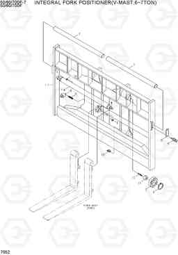 7052 INTEGRAL FORK POSITIONER(V-MAST,6~7TON) 50/60/70DF-7, Hyundai