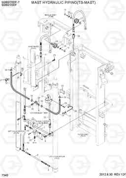 7340 MAST HYD PIPING(TS-MAST) 50/60/70DF-7, Hyundai