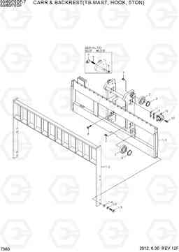 7360 CARR & BACKREST(TS-MAST, HOOK, 5TON) 50/60/70DF-7, Hyundai