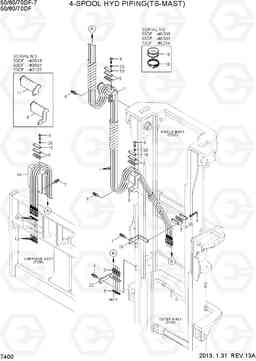 7400 4-SPOOL HYD PIPING(TS-MAST) 50/60/70DF-7, Hyundai