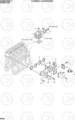 9140 TURBO CHARGER 50/60/70DF-7, Hyundai