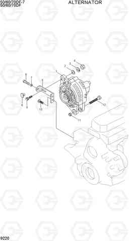 9220 ALTERNATOR 50/60/70DF-7, Hyundai