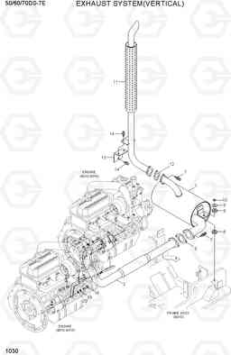 1030 EXHAUST SYSTEM(VERTICAL) 50/60/70DS-7E, Hyundai