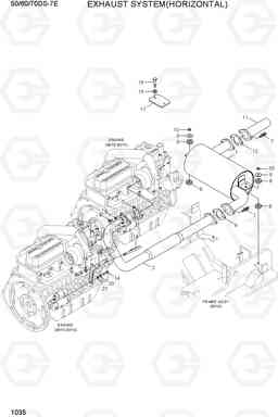 1035 EXHAUST SYSTEM(HORIZONTAL) 50/60/70DS-7E, Hyundai