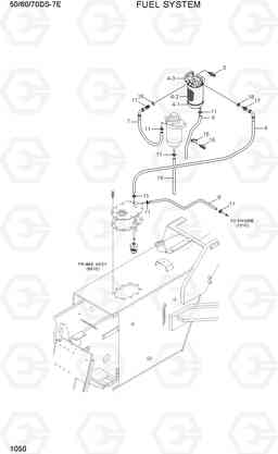 1050 FUEL SYSTEM 50/60/70DS-7E, Hyundai