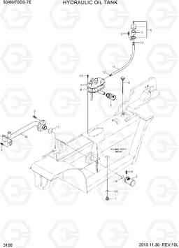 3100 HYDRAULIC OIL TANK 50/60/70DS-7E, Hyundai