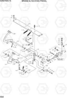 5040 BRAKE & INCHING PEDAL 50/60/70DS-7E, Hyundai