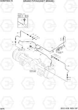 5075 BRAKE PIPING(WET BRAKE) 50/60/70DS-7E, Hyundai