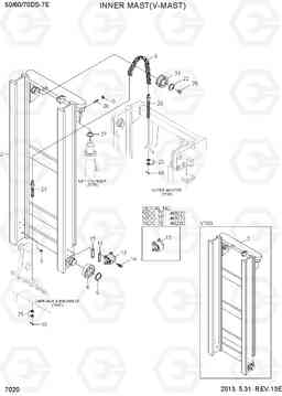 7020 INNER MAST(V-MAST) 50/60/70DS-7E, Hyundai