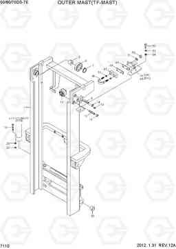 7110 OUTER MAST(TF-MAST) 50/60/70DS-7E, Hyundai