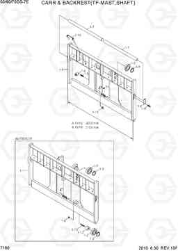 7160 CARR & BACKREST(TF-MAST,SHAFT) 50/60/70DS-7E, Hyundai