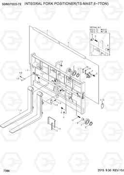 7364 INTEGRAL FORK POSITIONER(TS-MAST,6~7TON) 50/60/70DS-7E, Hyundai