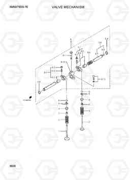 9020 VALVE MECHANISM 50/60/70DS-7E, Hyundai