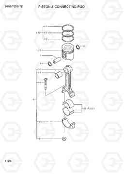 9100 PISTON & CONNECTING ROD 50/60/70DS-7E, Hyundai