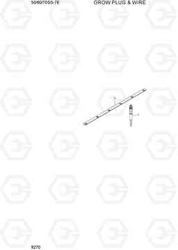 9270 GLOW PLUG & WIRE 50/60/70DS-7E, Hyundai