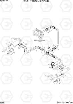 3060 TILT HYDRAULIC PIPING 60/70L-7A, Hyundai